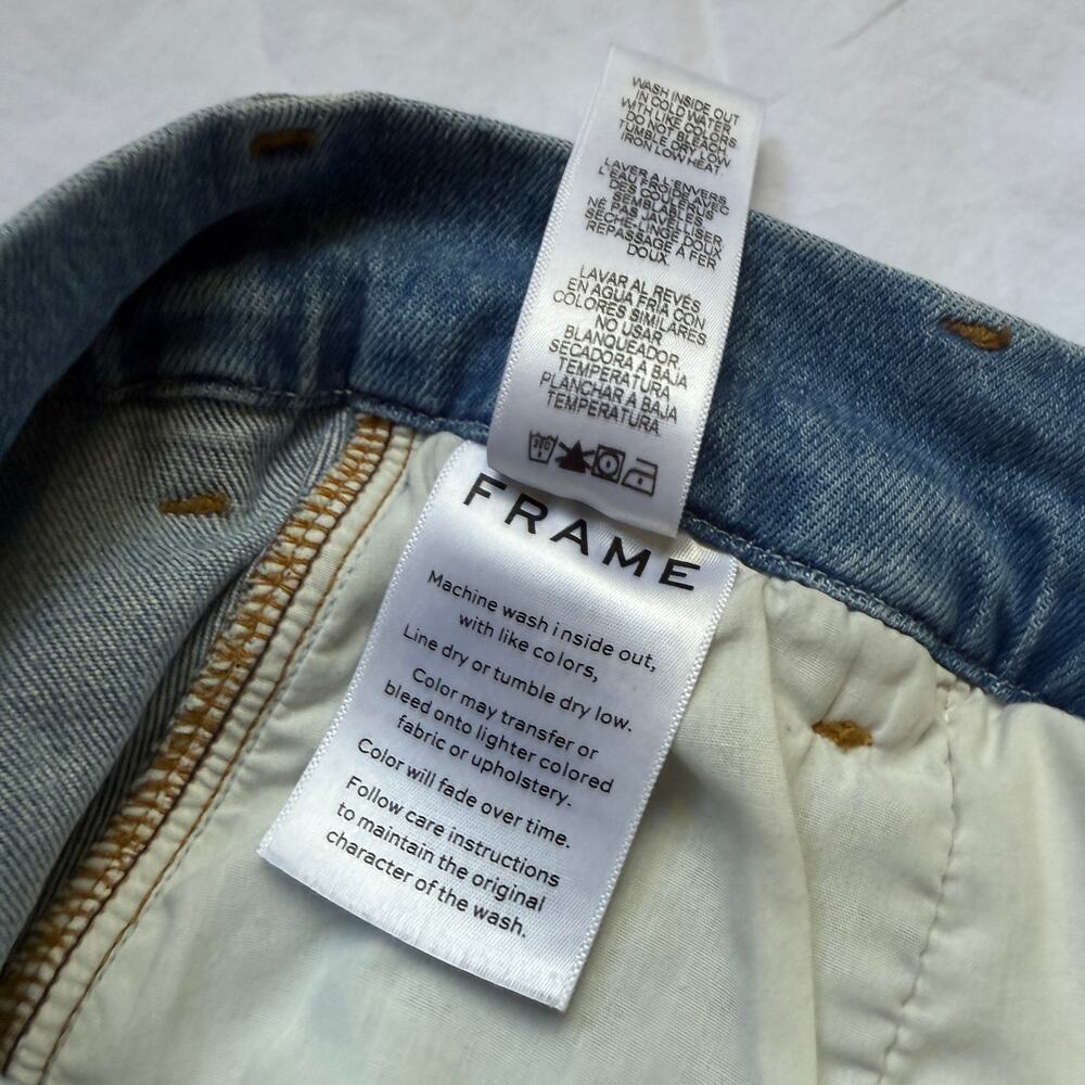 Frame denim skirt, size 30, above knee length, medium wash, EUC - Picture 4 of 6